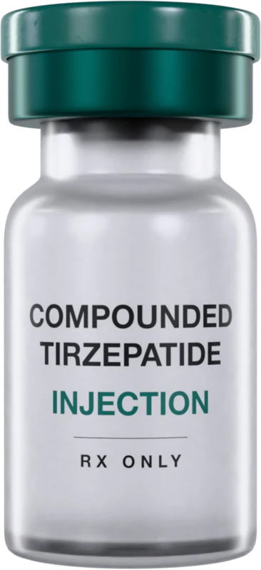 Compounded tirzepatide vial